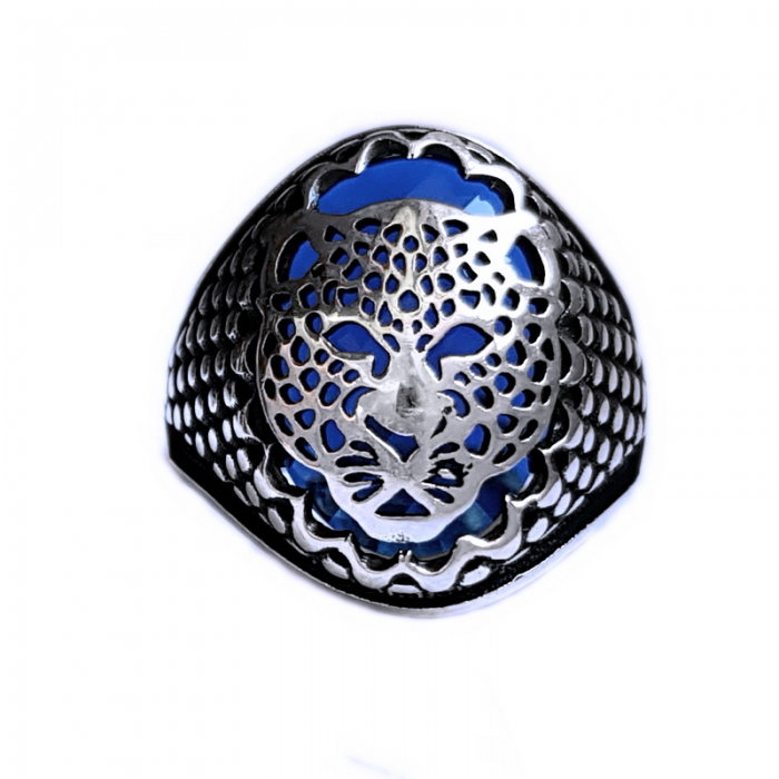 Inel argint 925 cu jaguar leopard puma si zirconiu [1]