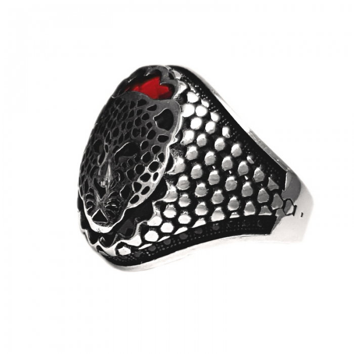 Inel argint 925 cu jaguar leopard puma si zirconiu [2]