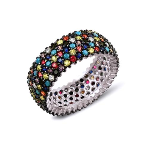 Inel argint 925 cu zirconii multicolore [2]