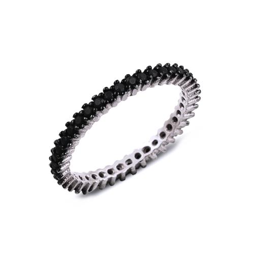 Inel argint 925 cu zirconii negre [1]