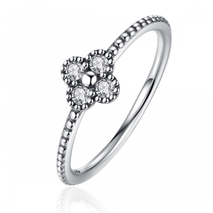 Inel argint 925 floare si zirconii albe - Be Authentic  IST0016 [1]