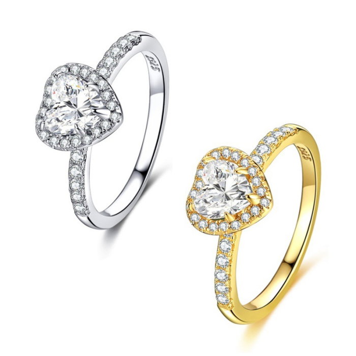 Inel argint 925 placat cu aur 14K cu zirconiu [4]