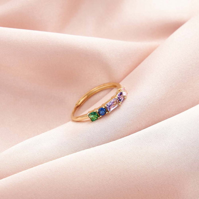 Inel argint 925 placat cu aur 14K cu zirconiu [5]