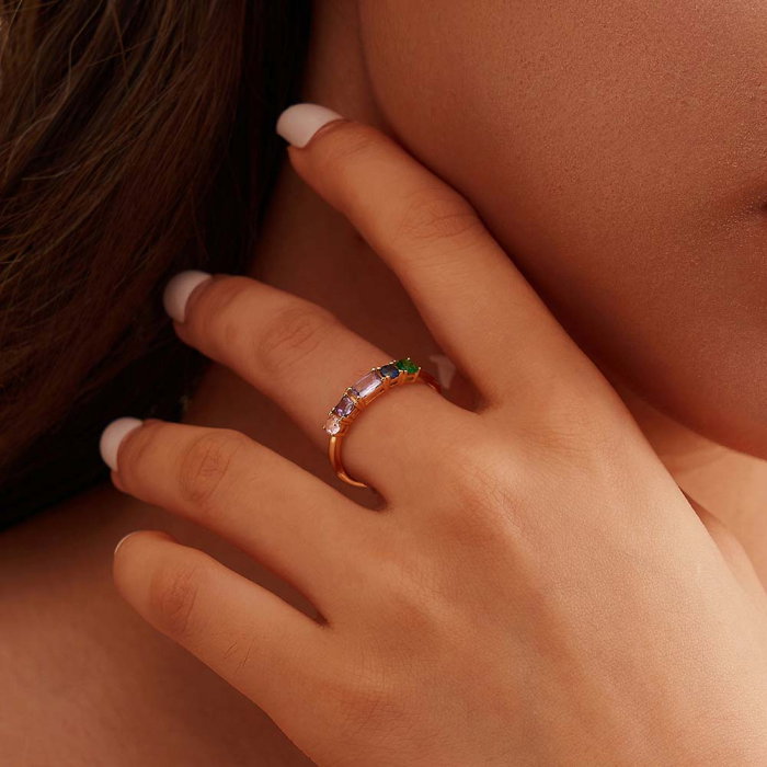 Inel argint 925 placat cu rodiu cu zirconia [3]