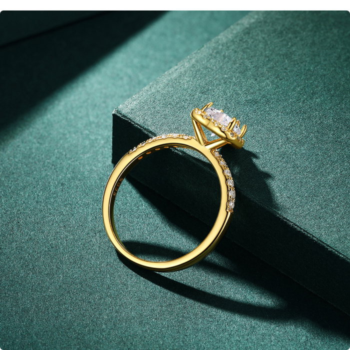 Inel argint 925 placat cu aur 14K cu zirconiu [3]