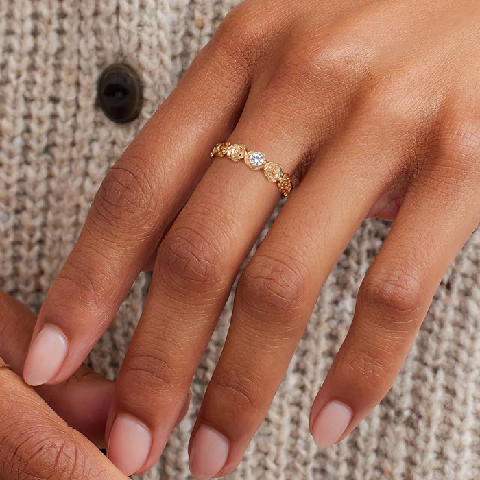 Inel argint 925 placat cu rodiu cu zirconiu [4]