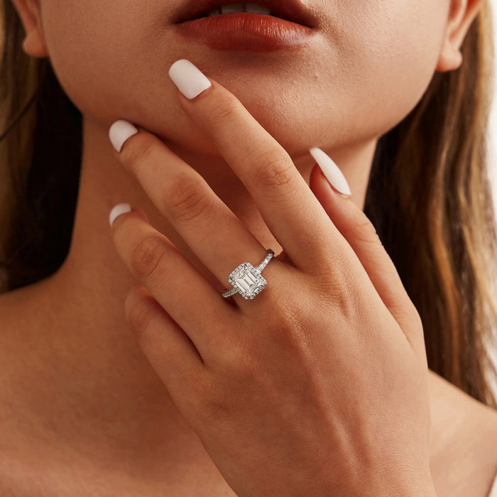 Inel argint 925 placat cu rodiu cu zirconiu [2]