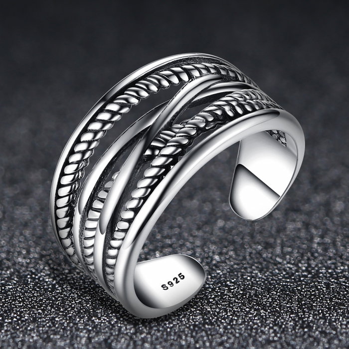 Inel argint 925 reglabil cu aspect vintage si sfoara rasucita - Be Nature IST0021 [2]