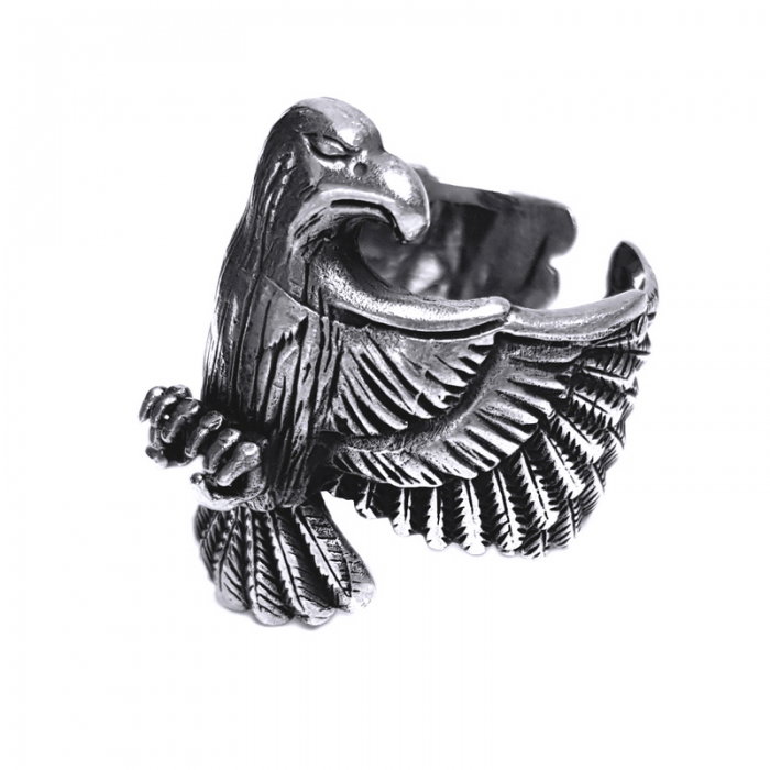 Inel argint 925 reglabil, cu vultur [1]