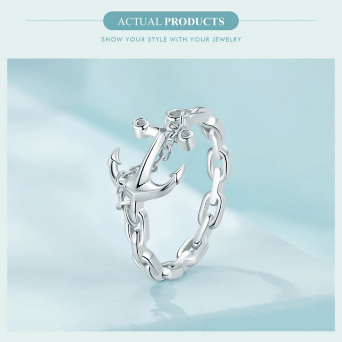 Inel argint ancora [15]