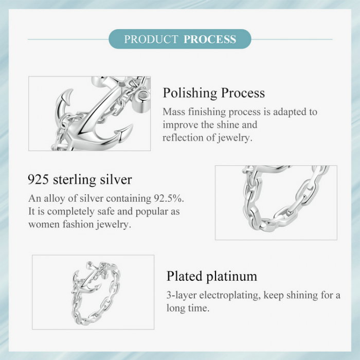 Inel argint ancora [8]