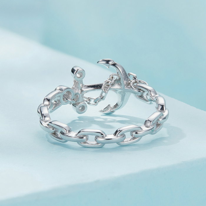 Inel argint ancora [7]