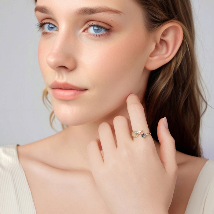 Inel argint aripa de inger si inmioara [6]