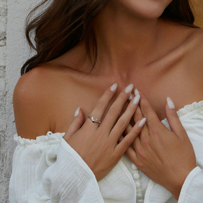 Inel argint aripi de inger, reglabil [2]