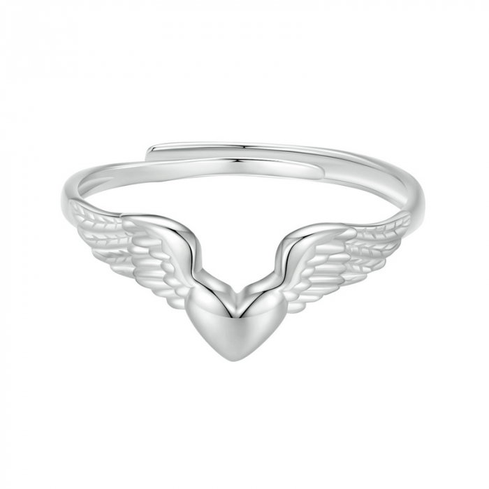 Inel argint aripi de inger, reglabil [1]