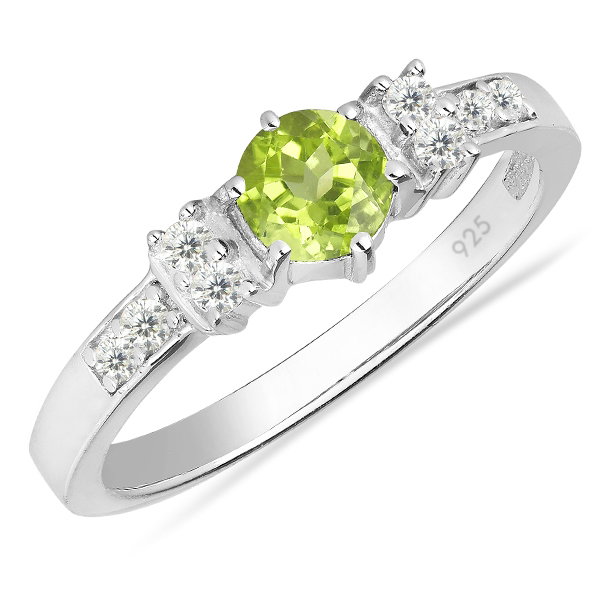 Inel argint Artemisia, 925, cu peridot si zirconiu alb - IVA0011 [1]
