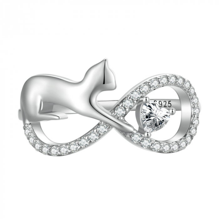 Inel argint cat infinity [1]