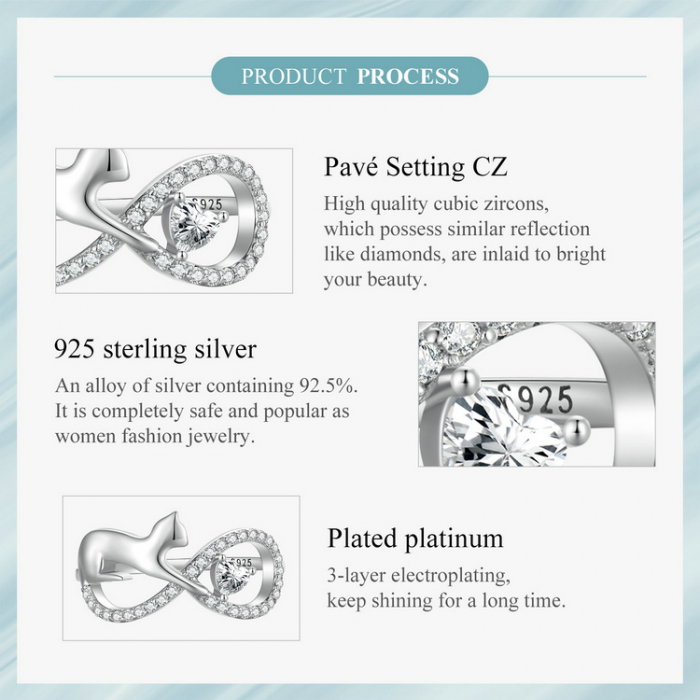 Inel argint cat infinity [11]