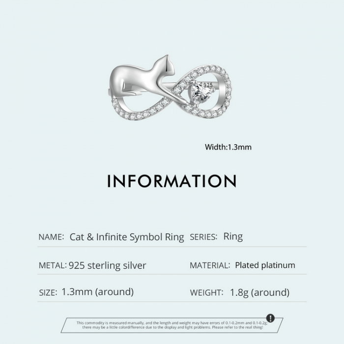 Inel argint cat infinity [9]