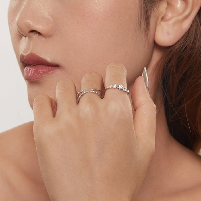 Inel argint cu cinci zirconii [14]