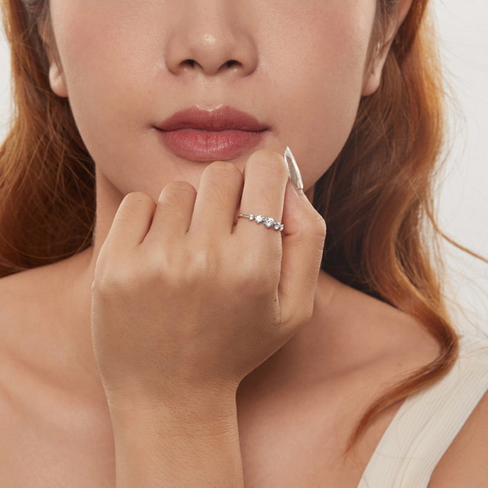 Inel argint cu cinci zirconii [3]