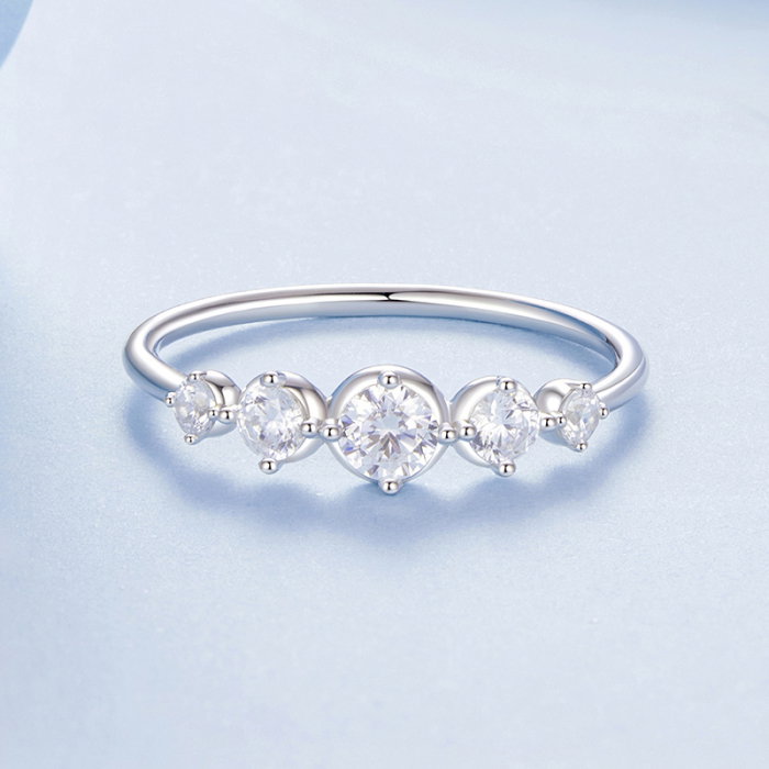 Inel argint cu cinci zirconii [4]