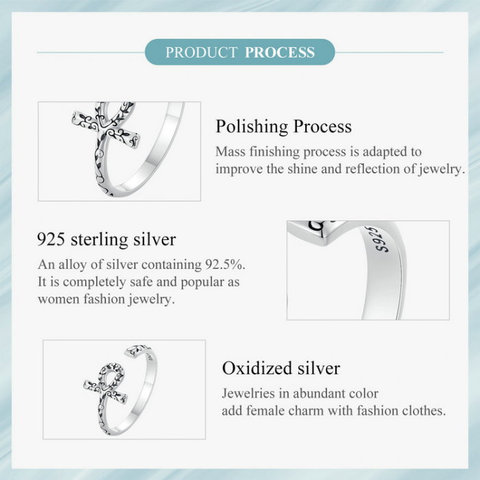 Inel argint cu cruce Ankh, reglabil [7]