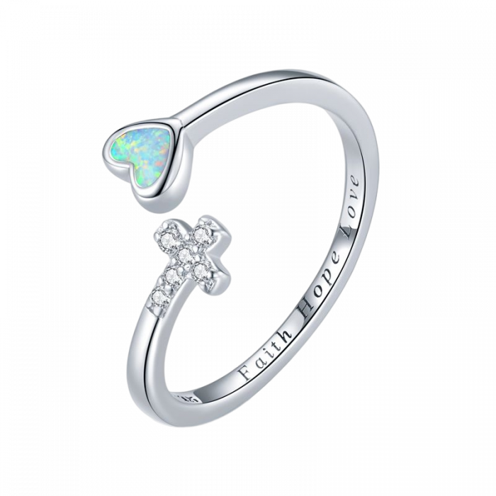 Inel argint cu cruciulita, opal si zirconii [1]