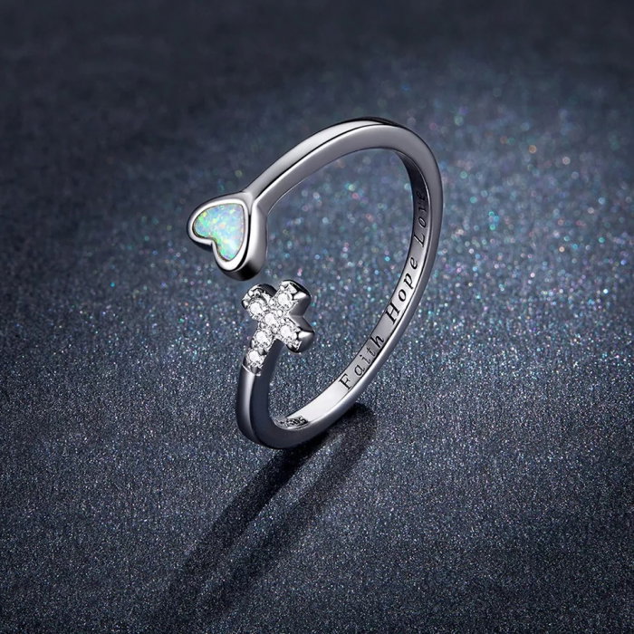 Inel argint cu cruciulita, opal si zirconii [4]
