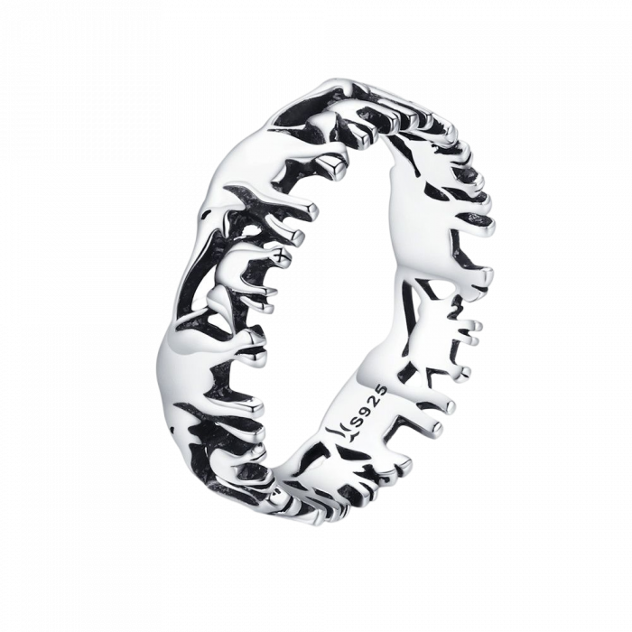 Inel argint cu elefanti [1]