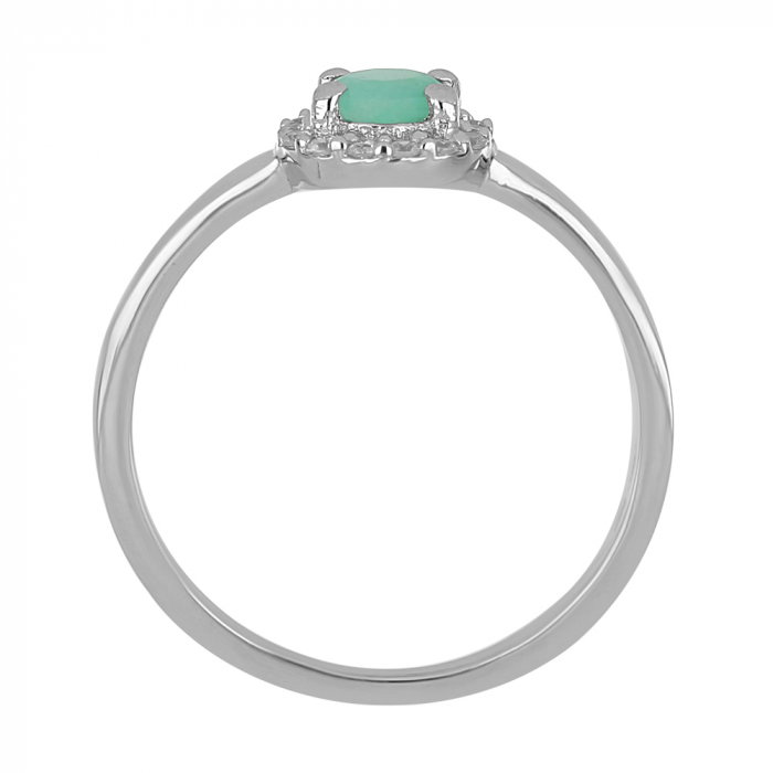 Inel argint cu Emerald si cristale de zirconiu alb - IVA0118 [4]