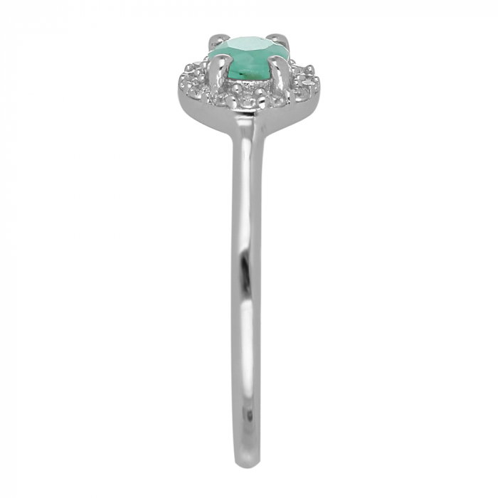 Inel argint cu Emerald si cristale de zirconiu alb - IVA0118 [5]