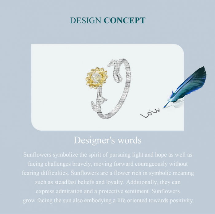 Inel argint cu floarea soarelui [12]