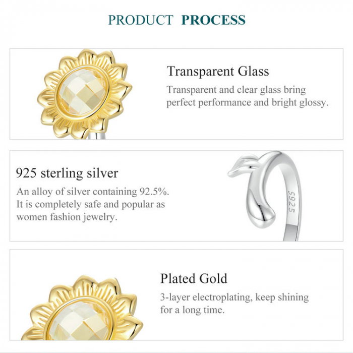 Inel argint cu floarea soarelui [9]