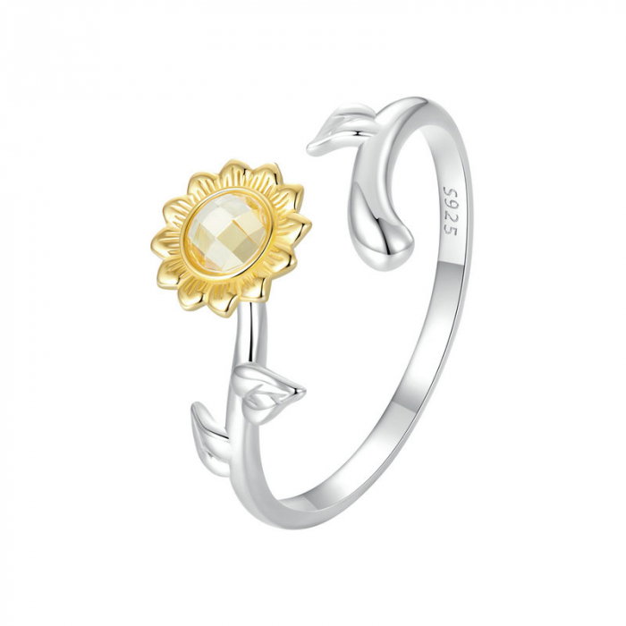 Inel argint cu floarea soarelui [1]