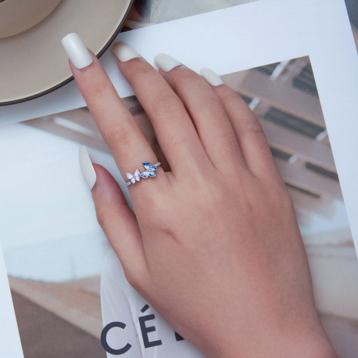 Inel argint cu fluturasi [6]