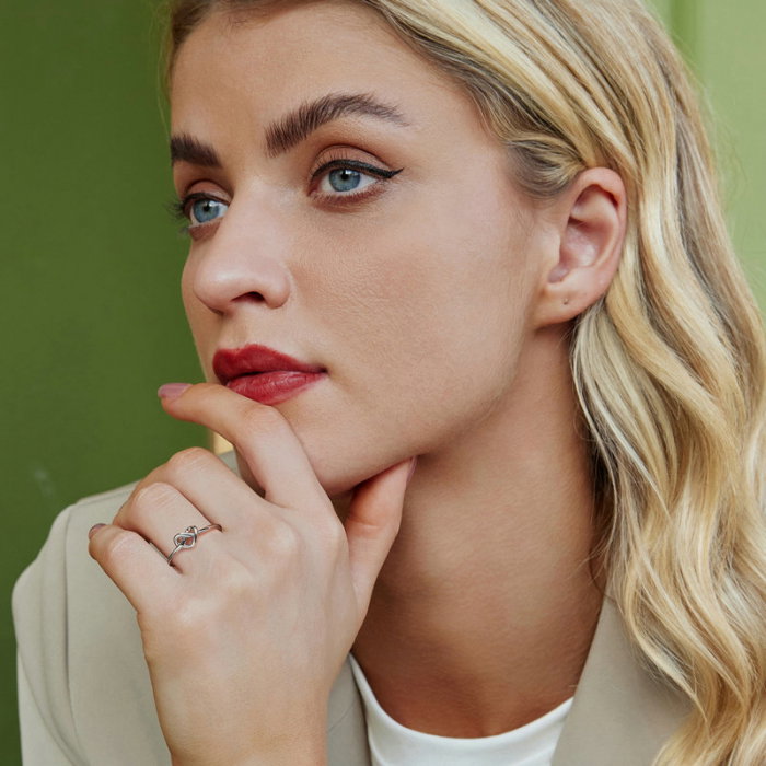 Inel argint cu inimioara inodata [2]