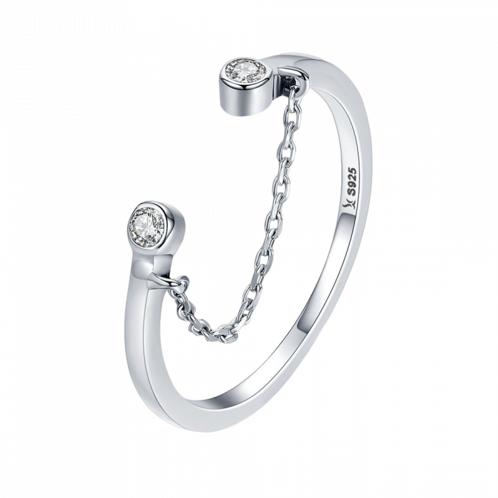 Inel argint cu lant si zirconii [1]