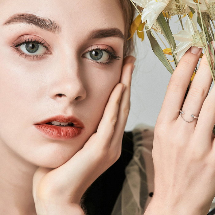 Inel argint cu lant si zirconii [2]