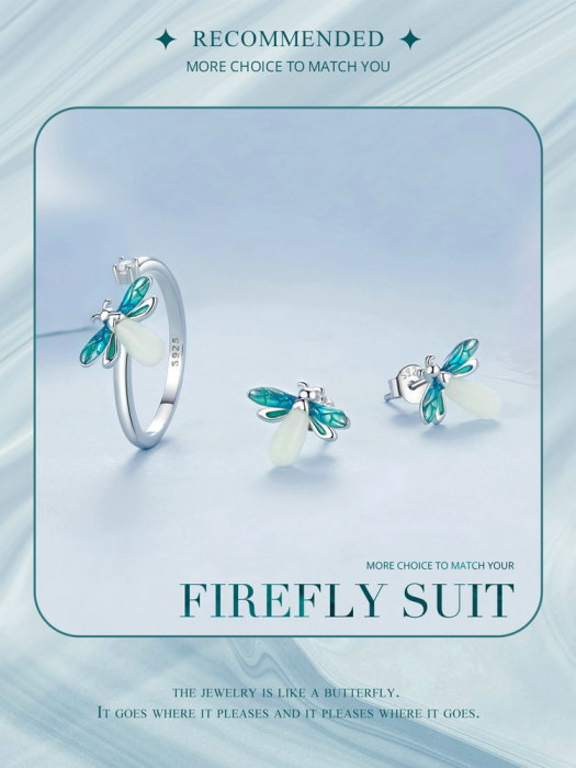 Inel argint cu licurici fosforescent [14]