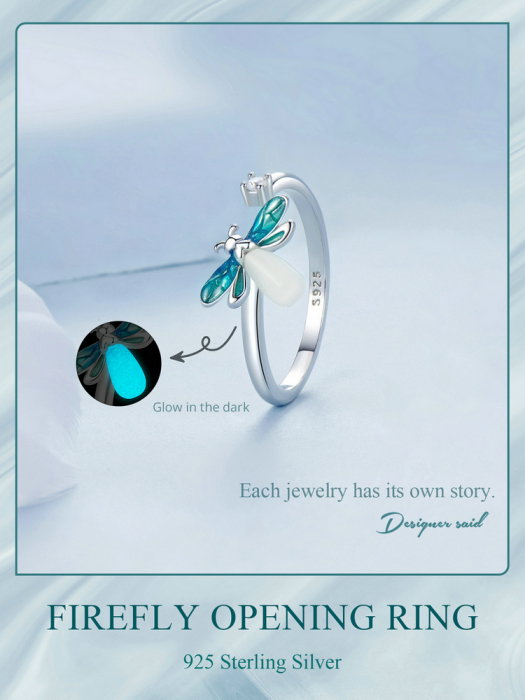 Inel argint cu licurici fosforescent [13]