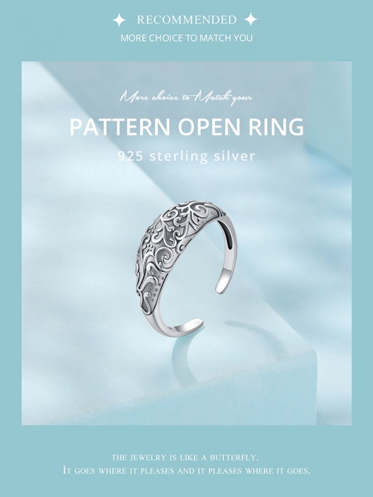 Inel argint cu model floral [17]