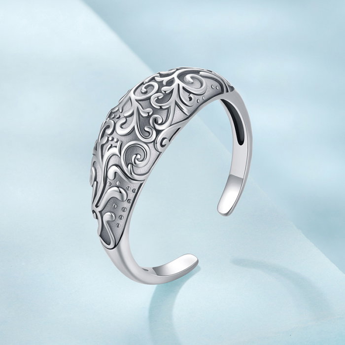 Inel argint cu model floral [3]