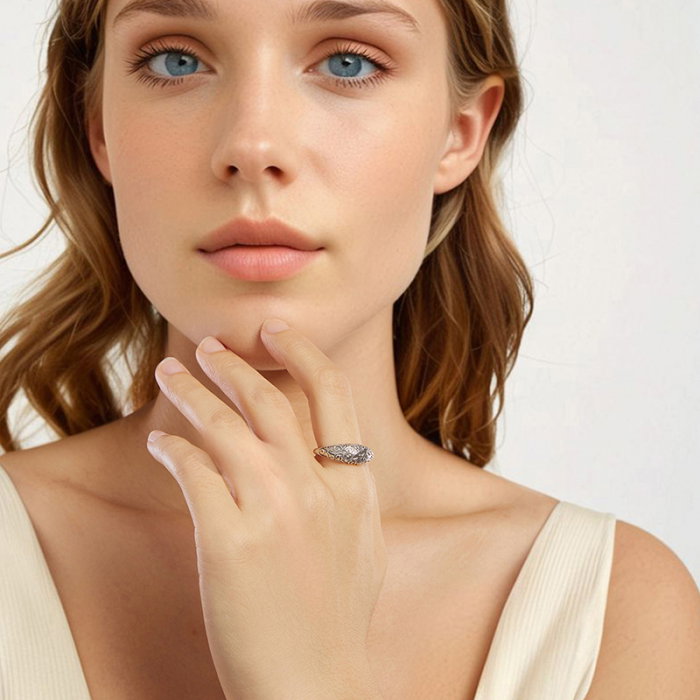 Inel argint cu model floral [9]