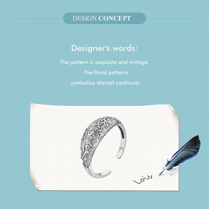 Inel argint cu model floral [12]