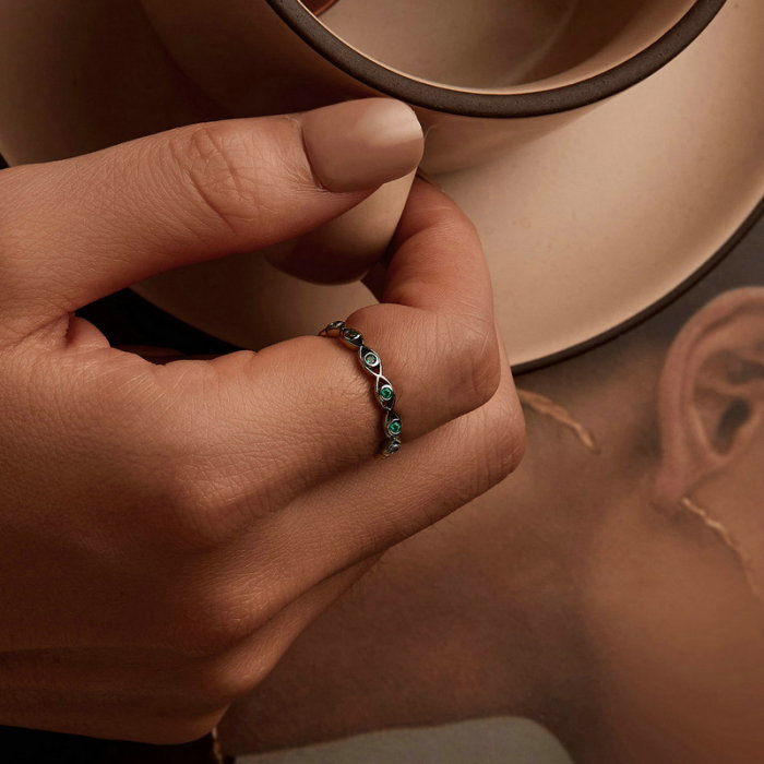 Inel argint cu ochi de deochi [7]