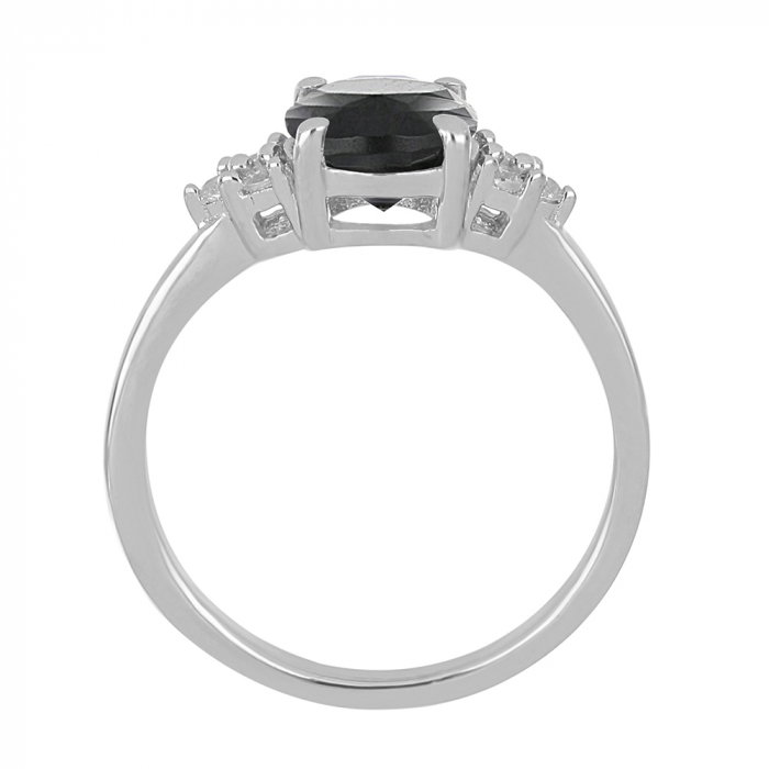 Inel argint cu onix si 6 cristale de zirconiu alb - IVA0080 [2]