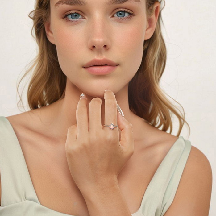 Inel argint cu opal sintetic [8]