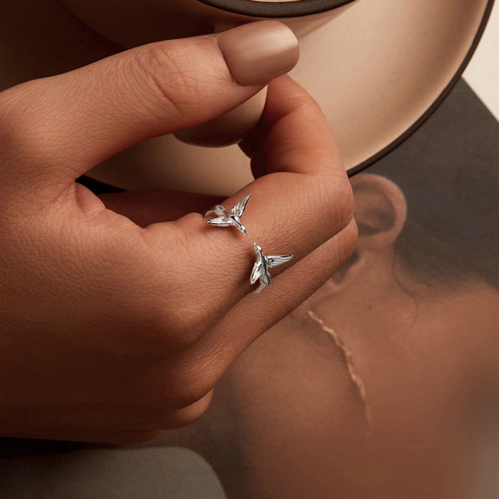 Inel argint cu pasarele [8]