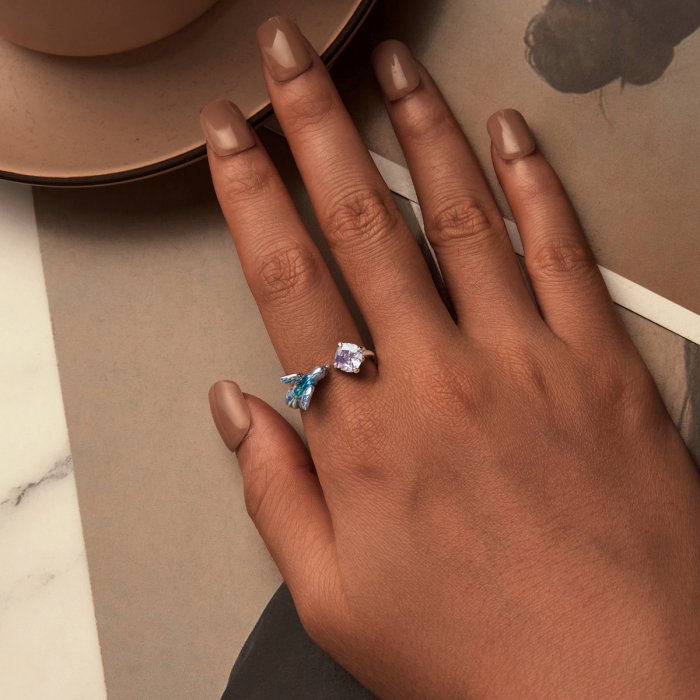 Inel argint cu pescarel albastru [4]